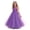 Purple, variant on Makaor Flower Girl Dress for Weddings Embroidered Ruched Ball Gown Dress Mesh Sleeveless Birthday Party Dresses Empire Waist Maxi Formal Dresses