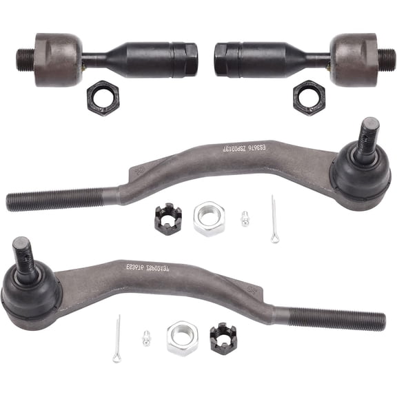 ASTARPRO 4pc Replacements for Front Inner And Outer Tie Rod End Compatible with Buick Rainier/SSR/Trailblazer/Trailblazer EXT/GMC Envoy/Envoy XL/Envoy XUV/Isuzu Ascender/Bravada/Saab 9-7x