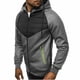 thumbnail image 5 of Dolkfu Chaquetas con capucha de parcheo estilo masculino con cremallera, en bloque de colores, casuales, de manga larga, con bolsillos. M, 5 of 8