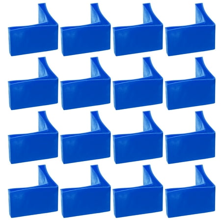 Uxcell 16Pack L Shape Leg Pads, 1.6" x 1.6" Plastic Furniture Leg Cover Protectors, Blue