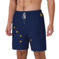 thumbnail image 5 of Men's 2 in 1 Swim Trunks with Compression Liner Alaska Flag Quick Dry Beach Shorts, 5 of 6
