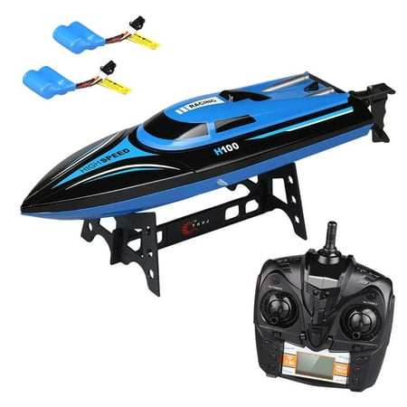 Virhuck H100 RC Boat Toys, Remote Control Boat for Pools and Lakes 2.4GHz High Speed RC Racing Boats for Adults & Kids + Bonus