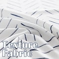 thumbnail image 4 of Blue and White Shower Curtain Herringbone Fabric Shower Curtain Zig Zag Inky Chevron Farmhouse Shower Curtain Zigzag Modern Shower Curtain for Bathroom Waterproof Hooks Included 70x72 inch, 4 of 6