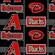 MLB Arizona Diamondbacks Fleece 10" x 6" Fabric, 1 Each