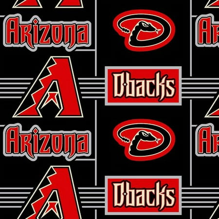 MLB Arizona Diamondbacks Fleece 10" x 6" Fabric, 1 Each
