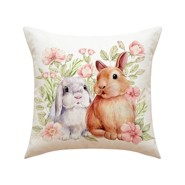 Easter Decorations Savings Pisexur Easter Pillow Covers Spring Easter Throw Pillow Covers Easter Rabbit Bunny Eggs Cushion Covers Pillow Cases for Home Outdoor Sofa Couch Decoration