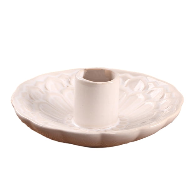 Soporte de incienso de cerámica, adorno de mesa, regalo del Día , , quemador de incienso, casera para sala de estar Blanco