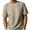 Khaki, variant on Shirts for Men short Sleeve Pack Round Neck Classic Jersey Tee Hipster Hip Hop Undershirt Cotton Tops Summer Trendy Plain Short Sleeve (Black,XXXL)