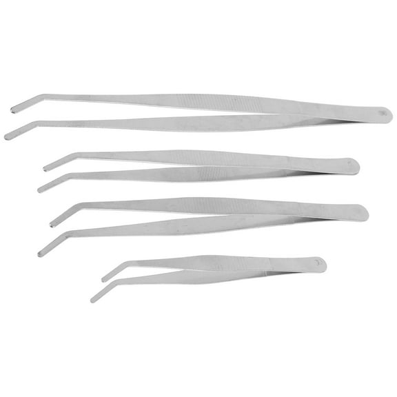 Raindrops Stainless Steel Tweezers 4-Pack Portable Precision Garden and Aquarium Tool Set