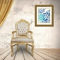 thumbnail image 3 of Vess, June Erica 26x32 Gold Ornate Wood Framed with Double Matting Museum Art Print Titled - Exotic Indigo II, 3 of 4
