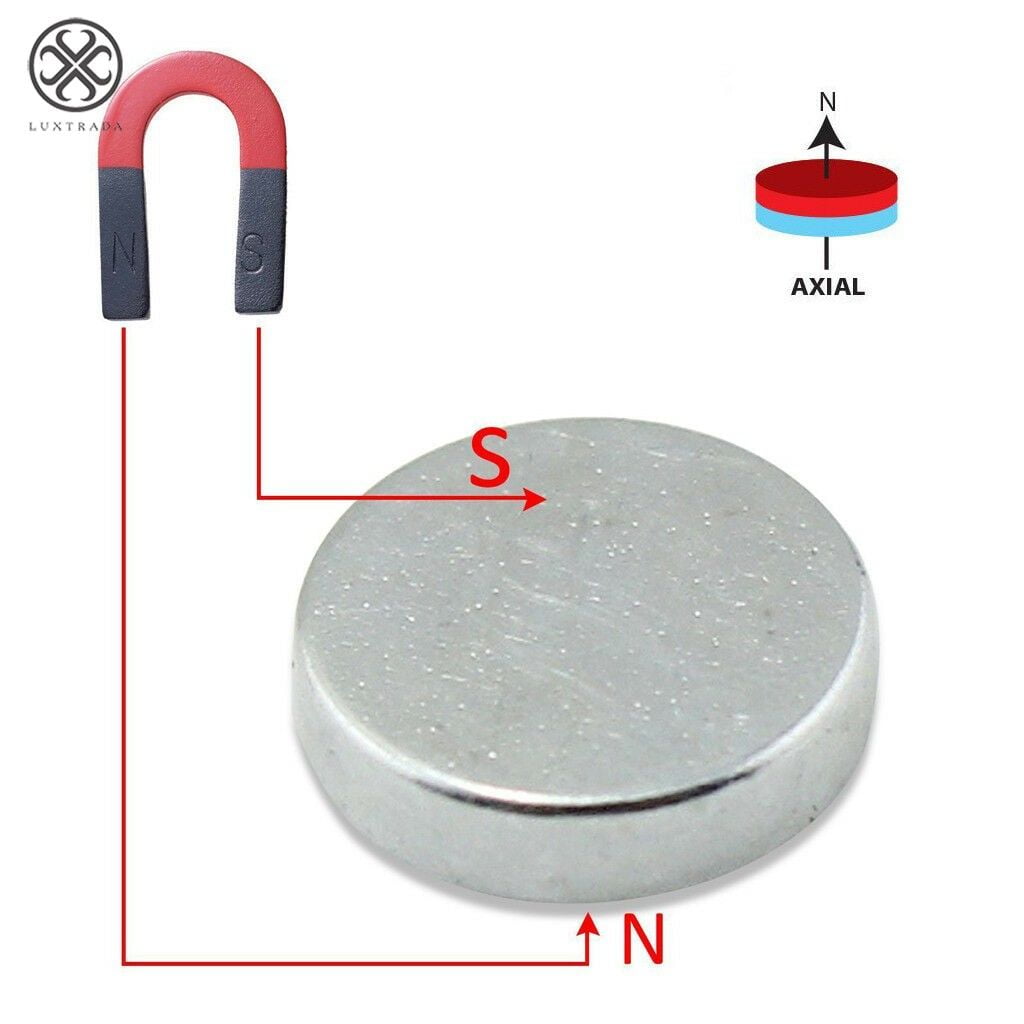 Luxtrada Lots 100packs 6mm X 3mm Neodymium Disc Strong Rare Neodymium Earth N52 Small Fridge Magnets