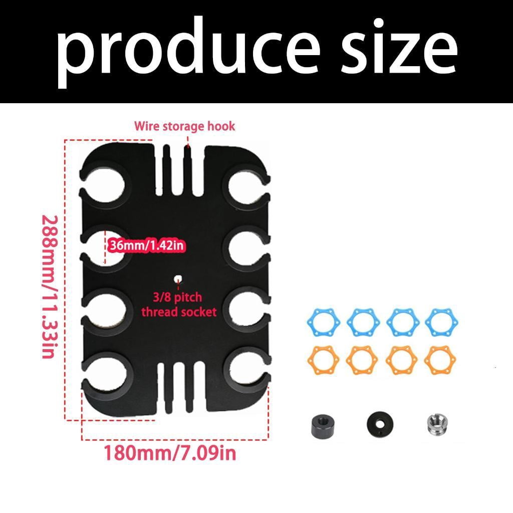 Heavy Duty 8 Hole Microphones Stand Tray For Musicians And Sound Engineers Carbon Steel Materials