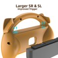 thumbnail image 4 of Mytrix Racing Steering Wheels Hand Grips Accessories For Nintendo Switch Joy Con with Kawaii Cat Ears - Yellow and Brown 4 Pcs, 4 of 8