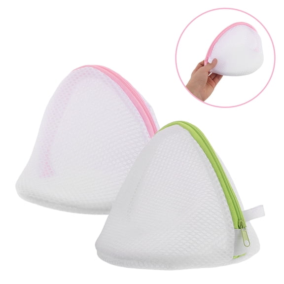 UPGRATOR 4Pcs Bra Protector Laundry Bags for Home Use with Zipper and Space Saving Semi Circle Shape