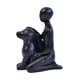 thumbnail image 1 of Figura decorativa de hombre con perro para estante, 10x6,5x13,3 cm, ideal para dueños de mascotas. Negro, 1 of 9