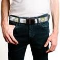 thumbnail image 2 of Adjustable Belt, Clamp Buckle, Cut-to-Fit, Beetlejuice Chibi Pose and Sandworm Collage White Gray, 2 of 3