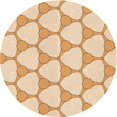 thumbnail image 1 of Ahgly Company Tapis Rond Lavable en Machine Intérieur Transitionnel Blond Doré Or, 7 Pieds Rond, 1 of 7
