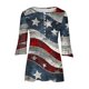 thumbnail image 5 of Fiudx Ofertas Del Día Camiseta Estampada a La Moda para Mujer, Blusa con Mangas 3/4, Camisetas Informales con Cuello En V, 5 of 5