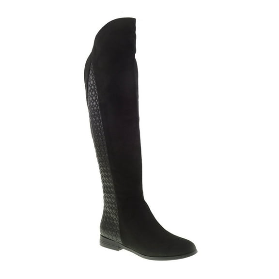 Chinese Laundry Racer Micro Suede Over The Knee Quilted Boot Flat Boot