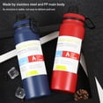thumbnail image 2 of Bearachild Taza térmica con aislamiento al vacío, botella de agua de acero inoxidable, portátil, para el hogar, la escuela, la oficina, el gimnasio, Cocina y Comedor Negro 800ml Bearachild HA067366-02, 2 of 6