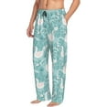 thumbnail image 6 of Honiee Swan And Flowers4 for men - a sleek fusion of Straight Pajama Pants, versatile Lounge Pants, and cozy Sleepwear, all rolled into one-, 6 of 6