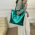 thumbnail image 4 of Dbuoem Glossy Tote Bag Women Shiny Shoulder Bag High Capacity Faux Leather Handbag for Date Street Party Shopping, 4 of 8