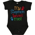 thumbnail image 3 of Inktastic My Stepmom Loves Me Boys or Girls Baby Bodysuit, 3 of 5