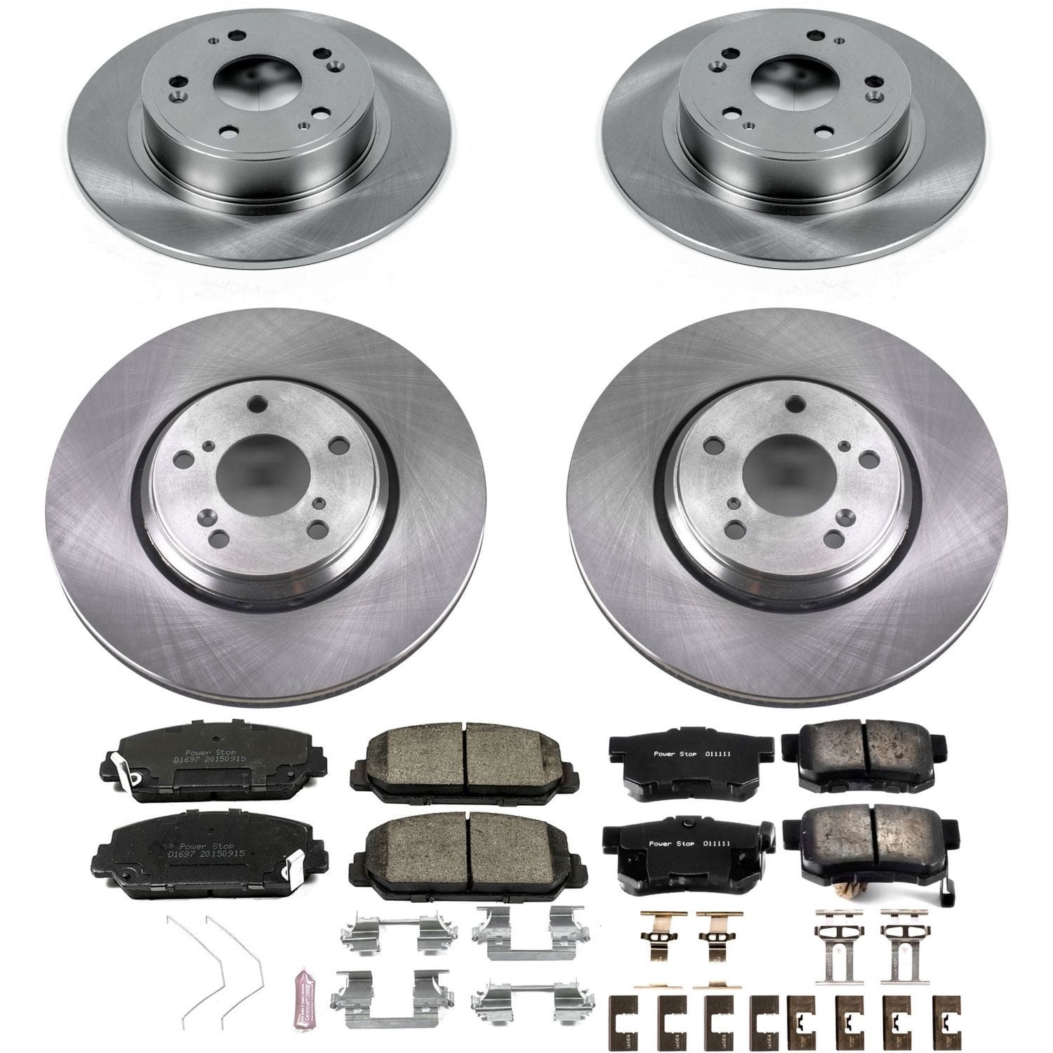 PowerStop Front and Rear Stock Replacement Brake Pad and Rotor Kit Fits: ACURA Select Models KOE7529