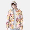 thumbnail image 4 of Goofa Colorful Floral Printed Women's UPF 50+ Sun Protection Hoodie Jacket Lightweight Long Sleeve Sun Shirt for Women with Pocket Hiking Outdoor-Small, 4 of 9
