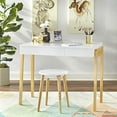 thumbnail image 5 of The Mezzanine Shoppe Riley Modern Two Tone Home Office Desk and Stool Set, 2 Piece, White, 5 of 5