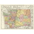 thumbnail image 3 of Rand McNally 24x19 Black Modern Framed Museum Art Print Titled - Washington - Rand McNally 1880, 3 of 5