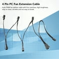 thumbnail image 3 of 2pcs PWM Fan Extension Cable, Broad Compatibility, High Flexibility, Increased Airflow, Wire Material, Firm Interface for PC Case Fan, 3 of 7