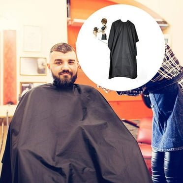 Barber apron, Black Salon Hairdressing Waterproof Haircutting Gown Hairdresser Hair Cutting Barber Hair Tool Cape Cloth