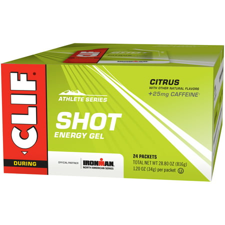 Clif Shot Energy Gel, Citrus, 1.2 Fl Oz, 24 Ct (Best Energy For Running)