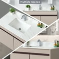 thumbnail image 3 of Montary Marble White 43 Inch with Undermount Sink and Backsplash Bathroom Vanity Top（only vanity top), 3 of 9