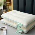thumbnail image 2 of Almohada suave de clase A para dormir cómoda: núcleo de almohada para el cuello avanzado para compartir entre padres e hijos, almohada baja de 18.89 x 29.13 pulgadas que ayuda a dormir, 2 of 4