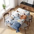 thumbnail image 3 of Thanksgiving Fall Table Cloth Waterproof Tablecloths, Blue White Pumpkin Eucalyptus Autumn Tablecloth Dining Table Cover for Kitchen Party Tabletop Outdoor, Rectangle Tablecloth 54x108 Inch, 3 of 9