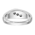 thumbnail image 5 of 14K White Gold Ring Band Men's Diamond Lab Grown Round, Size 9, 5 of 8