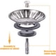 thumbnail image 3 of Tapón para fregadero de cocina de acero inoxidable - Filtro universal para fregadero de cocina JAMW Sencillez, 3 of 5