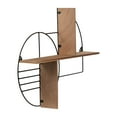 thumbnail image 2 of Sagebrook Home Neutral Metal/wood Natural 24" Modern Circles Wall Shelf - 24" x 4" x 19", 2 of 6