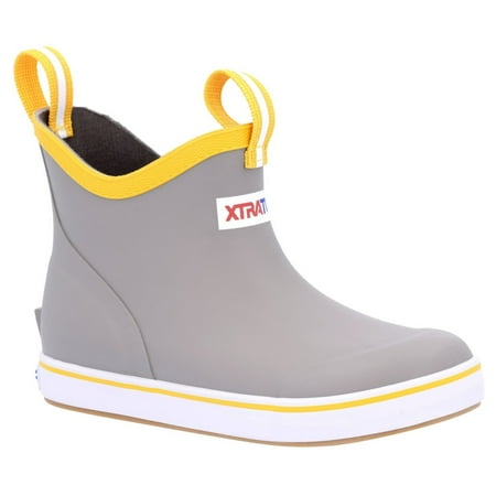 

Xtratuf Kid s Ankle Deck Boot Gray/Yellow Little Kid Size 10