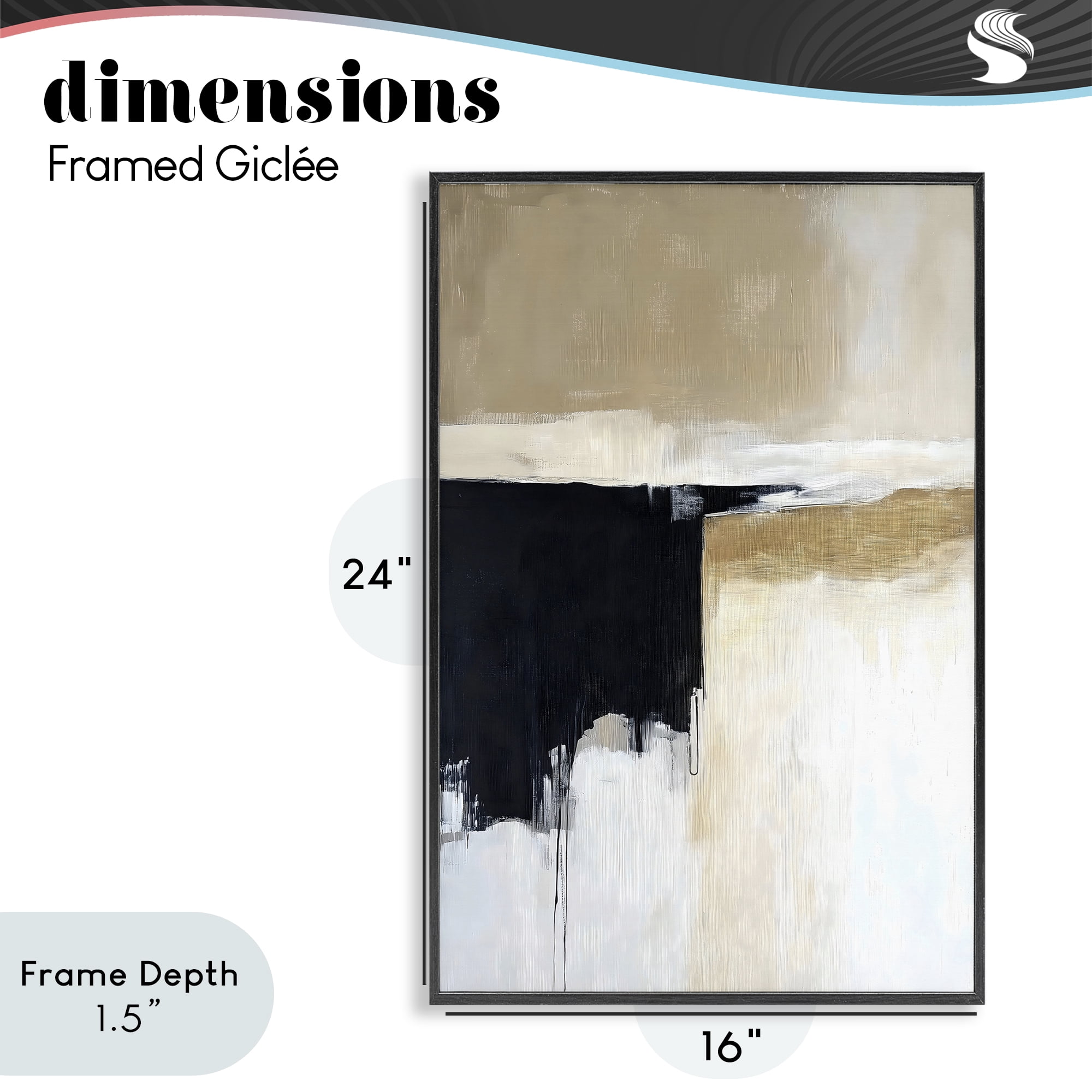 Stupell Industries Desert Shades Muted Neutrals Black Framed Giclee Art, design by Gina Kelly