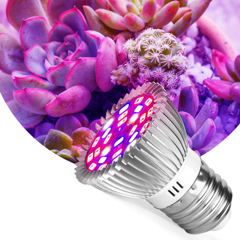 Full Spectrum E27 28LED Grow Light Bulb Lamp for Veg Bloom Indoor Plant Home USA 