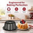 thumbnail image 6 of 6-Piece Mini Bundt Cake Pan Set – 4.6 Inch Nonstick Carbon Steel Fluted Baking Molds for Cupcakes, Muffins, Brownies, Pudding – Black, 6 of 8