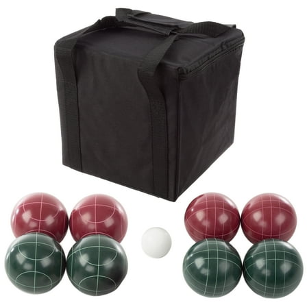 Trademark Games Regulation Bocce Ball Set with 8 Balls, Pallino, and Case