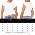 thumbnail image 2 of Camiseta Mujer Crop Top Casual Fashion Slim Fit Mujeres Camisetas Blusa básica Tee Tops (Blanco M) Ygjytge para Mujer Blanco T L, 2 of 6