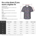thumbnail image 5 of Yiaed Purple Butterflies Print Hawaiian Shirt for Men Short Sleeve Button Down Shirts Beach Shirts for Men,X-Large, 5 of 7