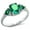 Green, variant on Sterling Silver White Synthetic Opal & Rainbow CZ Heart Ring Size 6