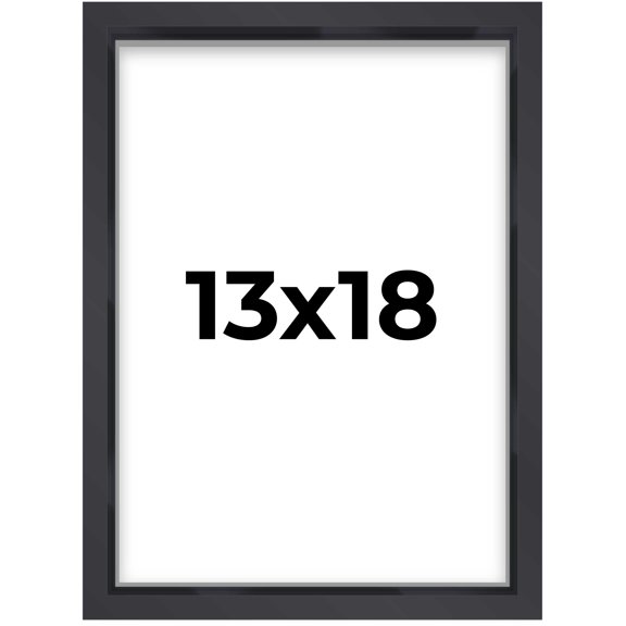 13x18 Black Shadowbox Frame - Interior Size 13x18 by 1 Inches - Made to Display Items Up To 1 Inches Deep