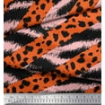 thumbnail image 3 of Soimoi Pink Cotton Duck Fabric Leopard & Wild Animal Skin Print Sewing Fabric BTY 42 Inch Wide, 3 of 3